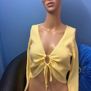 Forever 21 Light Yellow Crop Top